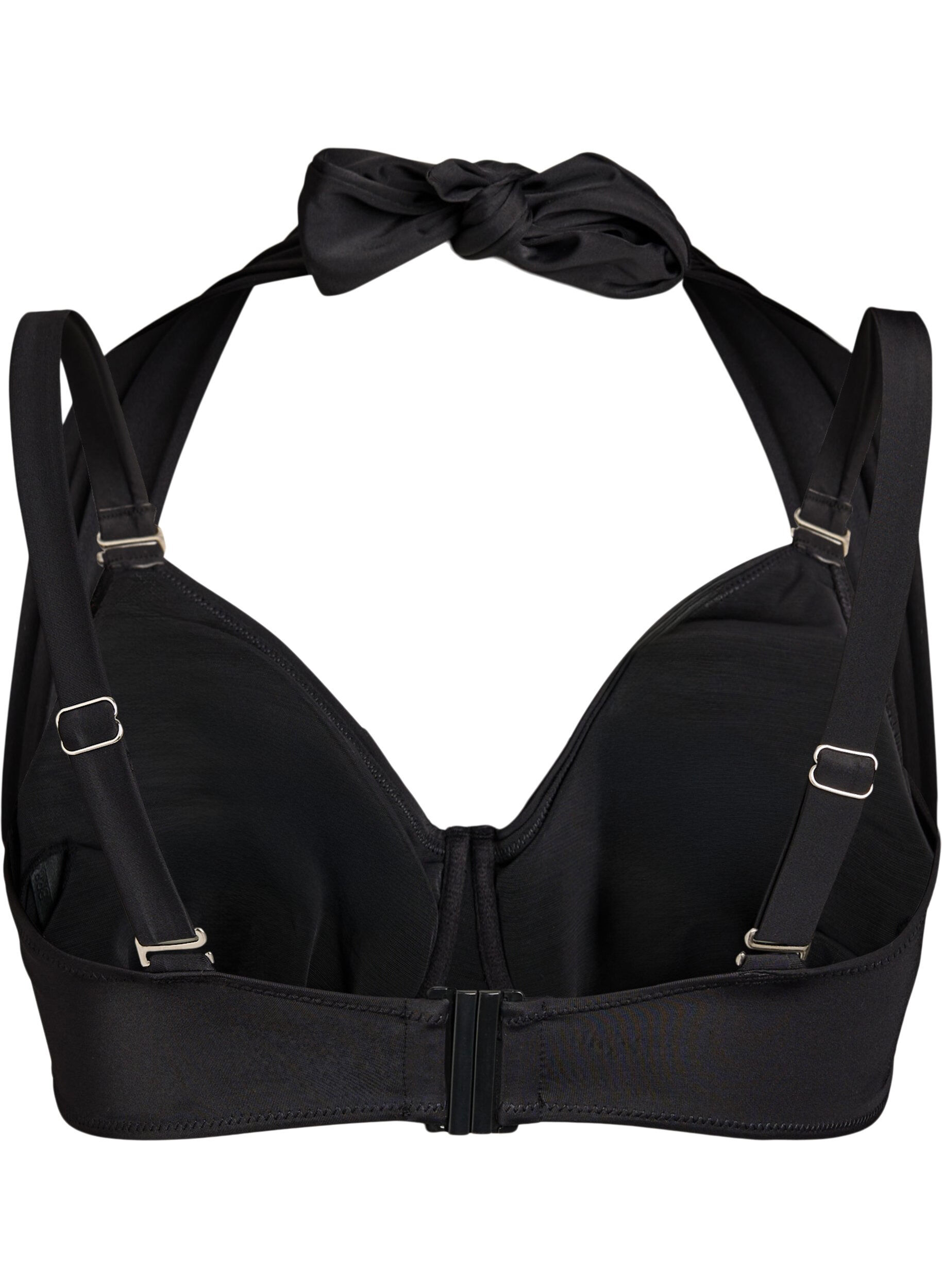 Zizzi Bikini Top mit B&uuml;gel und Neckholder, Schwarz, Packshot image number 1