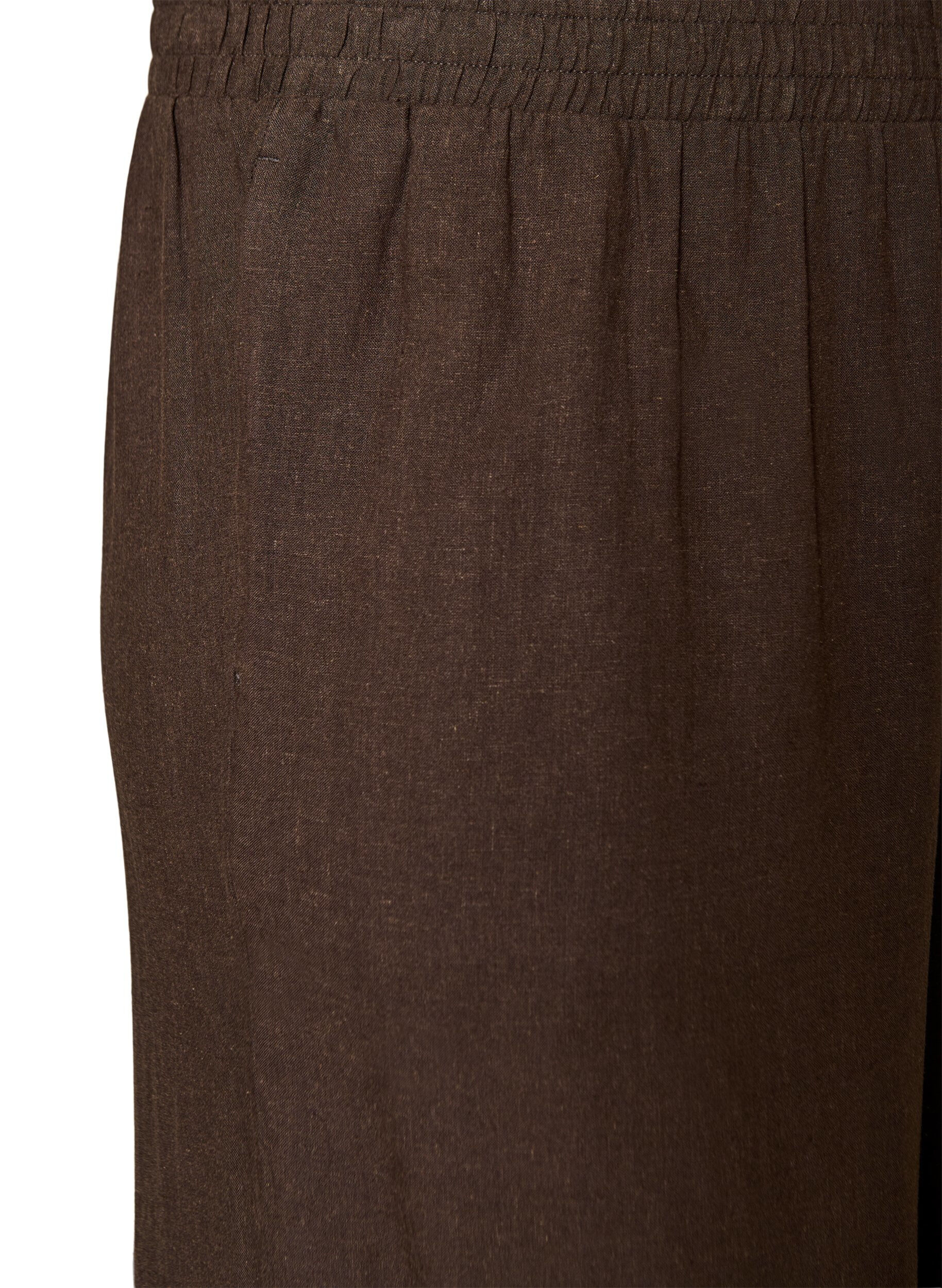 ZizziHose aus Leinen und Viskose mit weitem Bein, Braun, Packshot image number 2