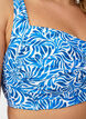Wattierter Bikini-Oberteil mit Print, Blau, Model image number 3