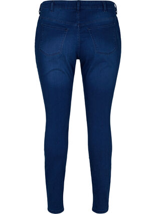Superschlanke Amy-Jeans mit elastischem Bund, Dark blue, Packshot image number 1