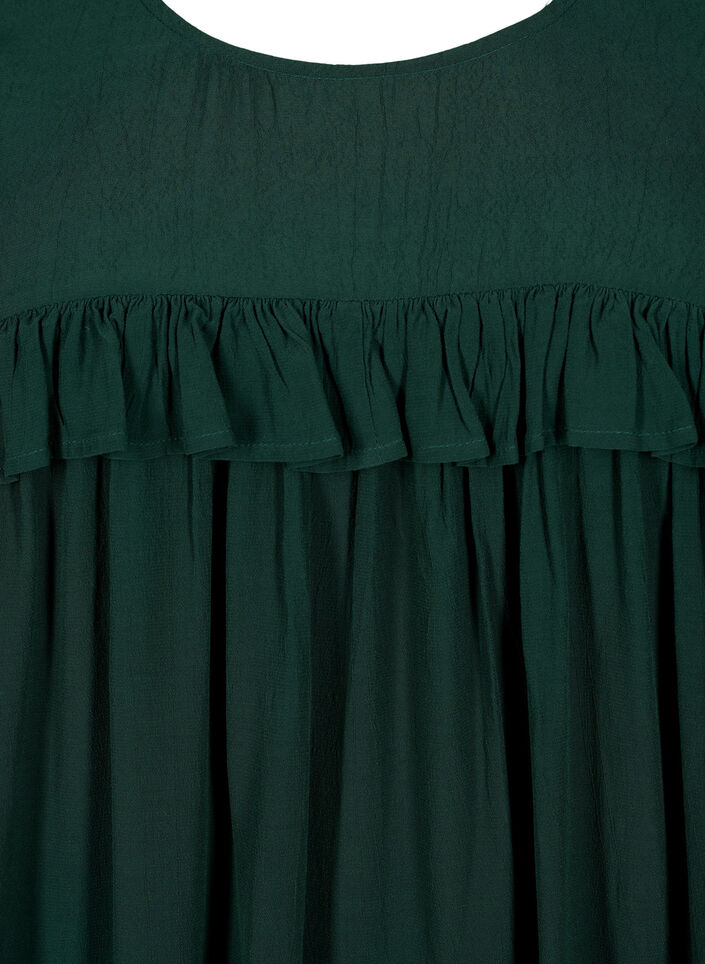 Viskose-Tunika mit Rüschen, Scarab, Packshot image number 2