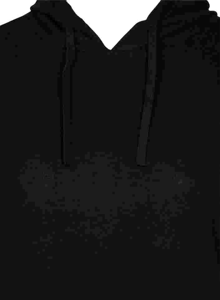Bluse in Viskosemischung mit Kapuze, Black, Packshot image number 2