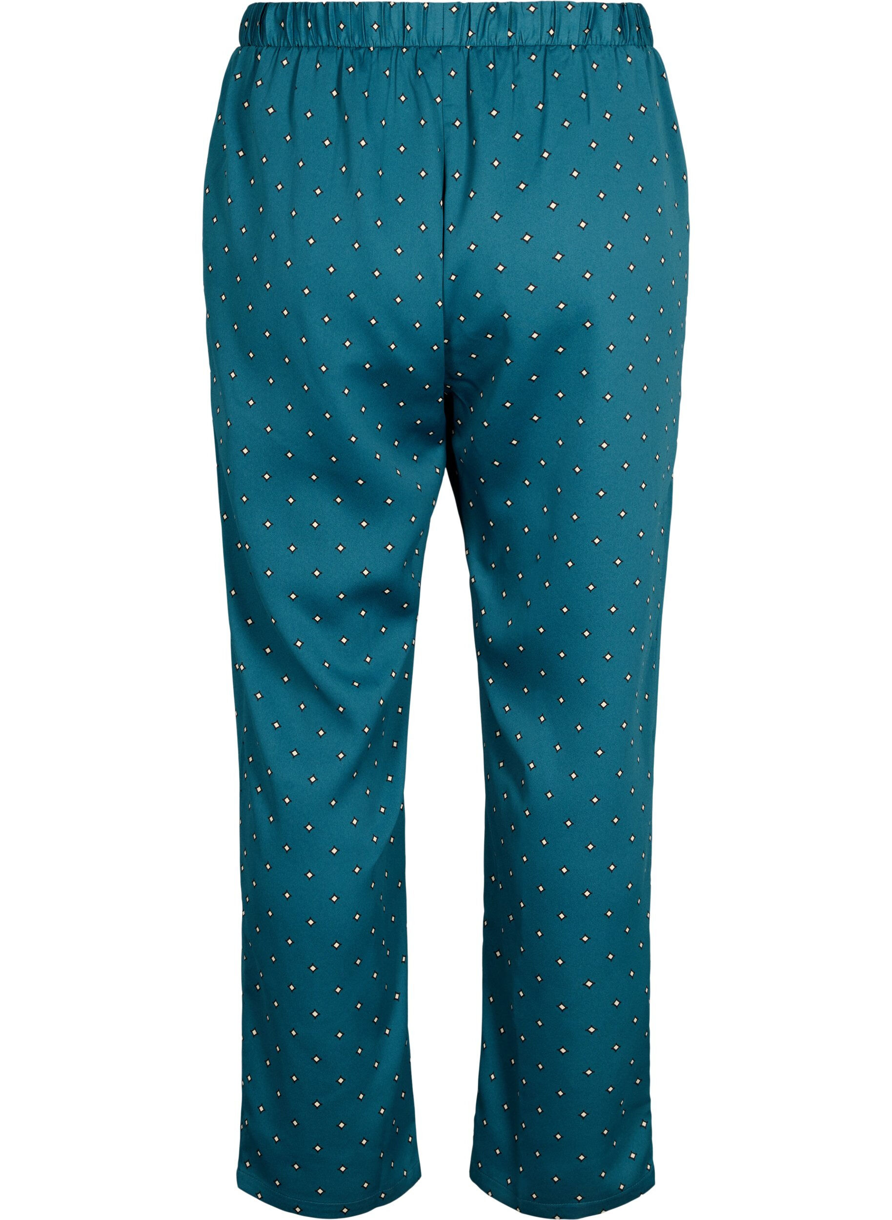 Zizzi Gedruckte Pyjamahosen, Balsam AOP, Packshot image number 1