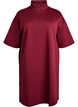 Kurzes Sweatshirtkleid mit hohem Kragen und Reißverschluss, Dunkles Bordeaux, Packshot image number 0