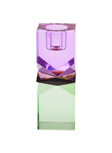 Kerzenleuchter aus Kristallglas, Violet/Mint Comb, Packshot image number 0
