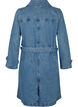 Denim-Trenchcoat mit Gürtel, Blue Denim, Packshot image number 1