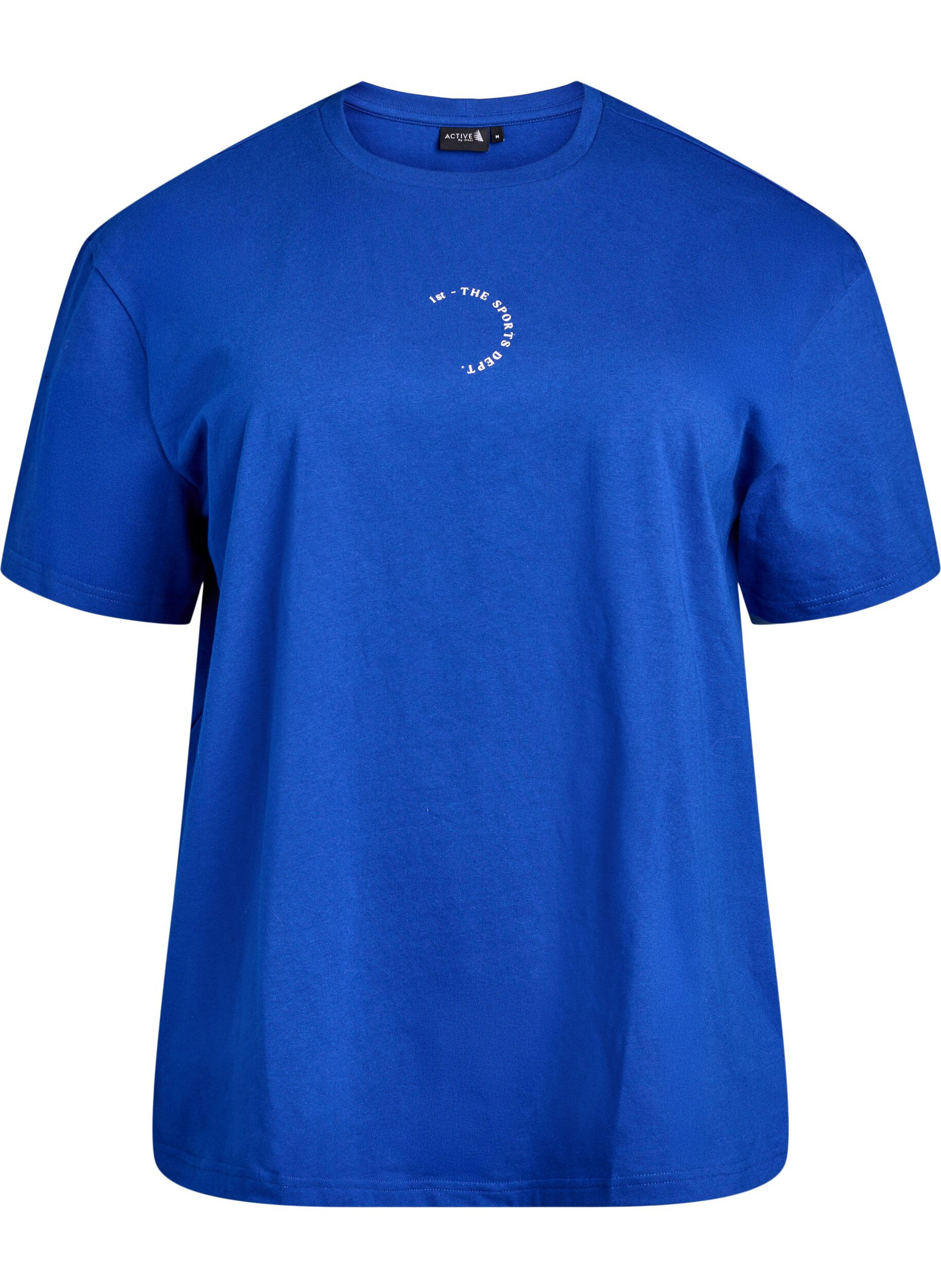ZizziSportliches T-Shirt aus Bio-Baumwolle, Blau, Packshot image number 0