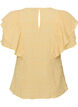 Bluse mit gesmokter Textur und R&uuml;schen&auml;rmeln, Gelb, Packshot image number 1