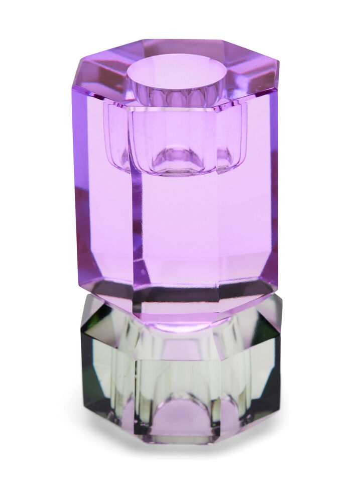 Kristall-Kerzenleuchter, Olive/Violet, Packshot