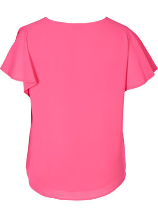 Bluse mit kurzen Ärmeln, Fandango Pink, Packshot image number 1
