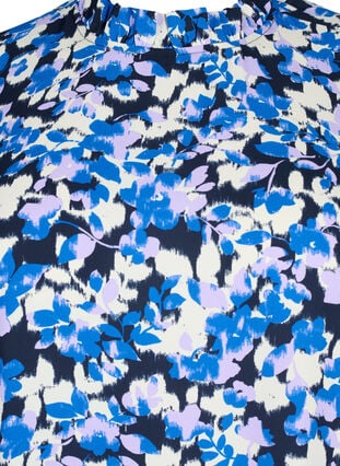 FLASH – Langärmeliges Kleid mit Aufdruck, Blue Purple Flower, Packshot image number 2