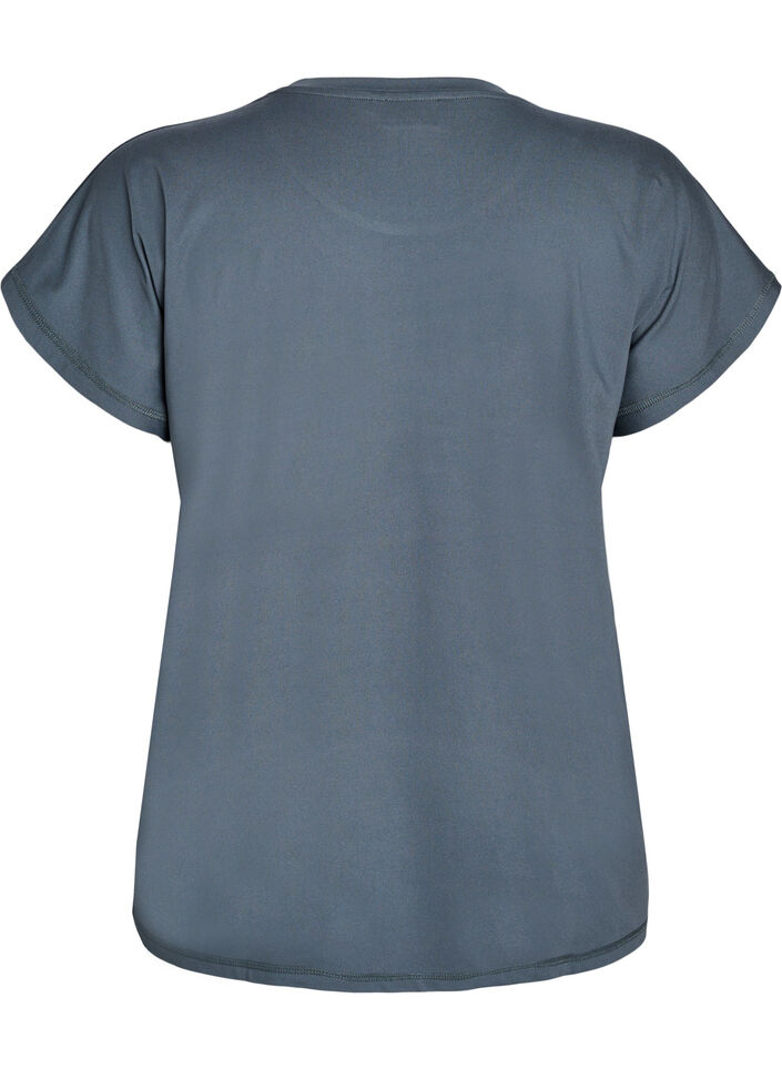 Einfarbiges Trainings-T-Shirt, Gr&uuml;n, Packshot