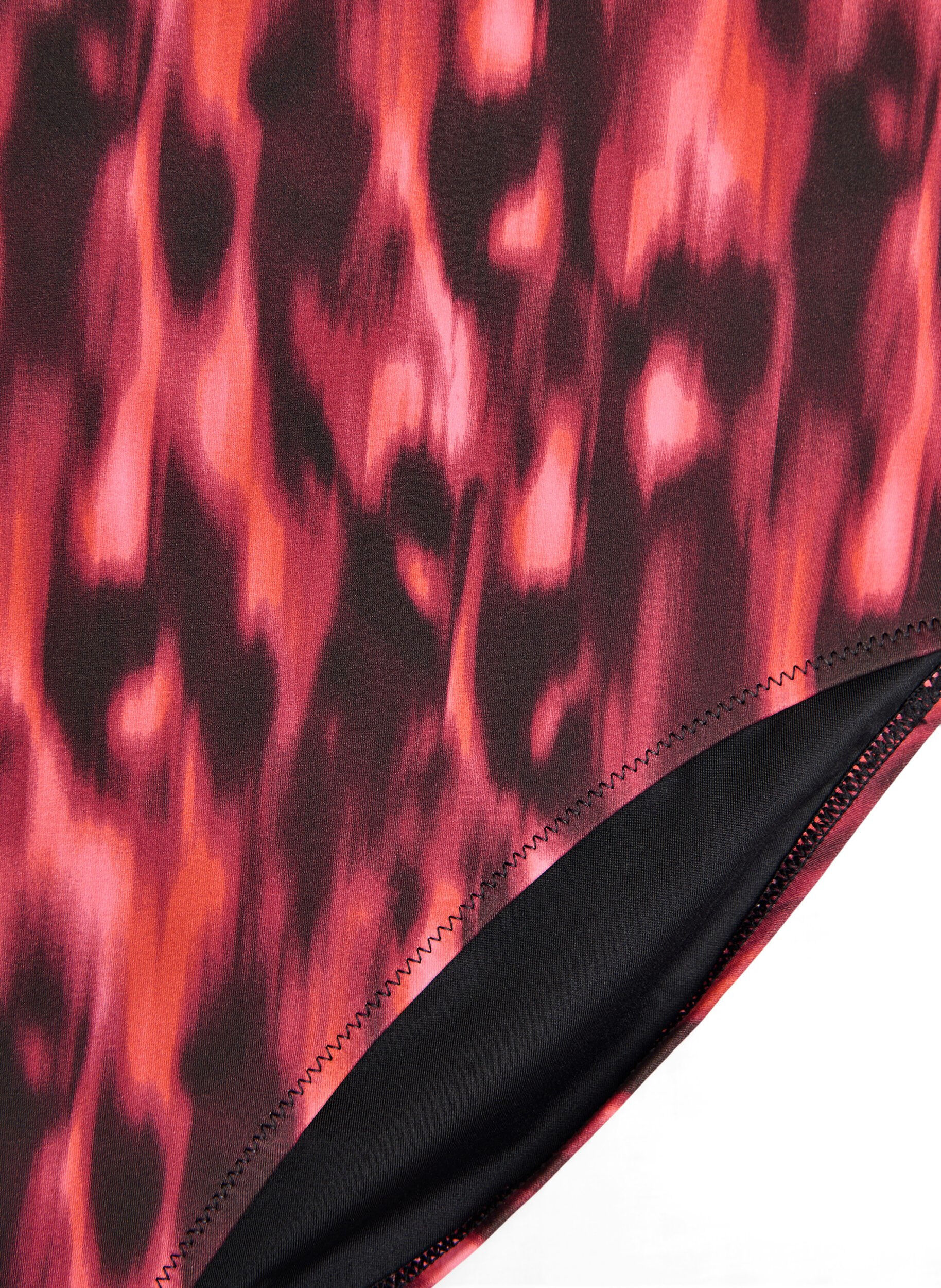 Zizzi Bikini-Slip mit Print und hoher Taille, Rot, Packshot image number 2