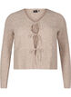 Strickjacke mit Bindedetails, Simply Taupe Mel., Packshot image number 0