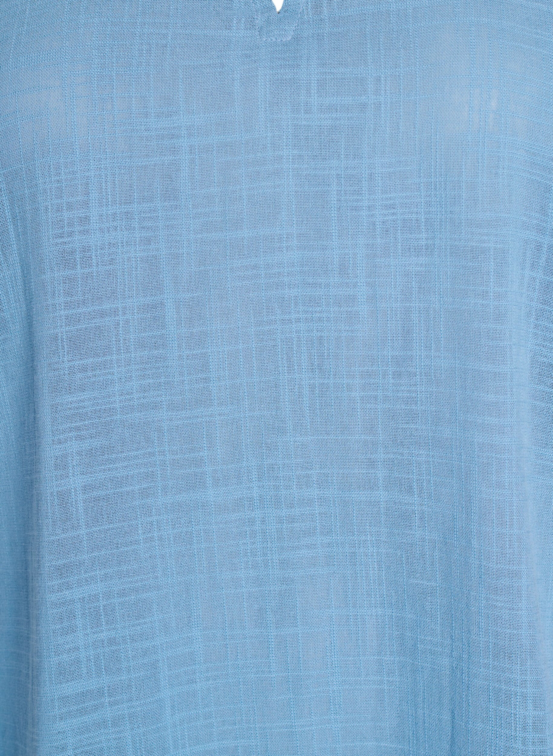 Zizzi Lockere Bluse mit angeschnittenen &Auml;rmeln, Blau, Packshot image number 2