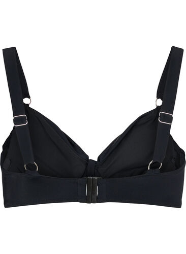 Bikini-Top mit Bügel und Drapierung, Black, Packshot image number 1