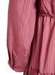 Kurzes Kleid mit gewebter Streifenstruktur und elastischer Taille, Rot, Packshot image number 3
