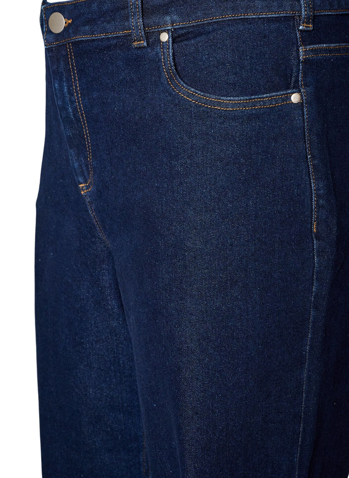 Myra Jeans mit hoher Taille und weiter Passform, Blau, Packshot image number 2