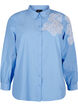Bluse mit Spitzendetails, Blau, Packshot image number 0