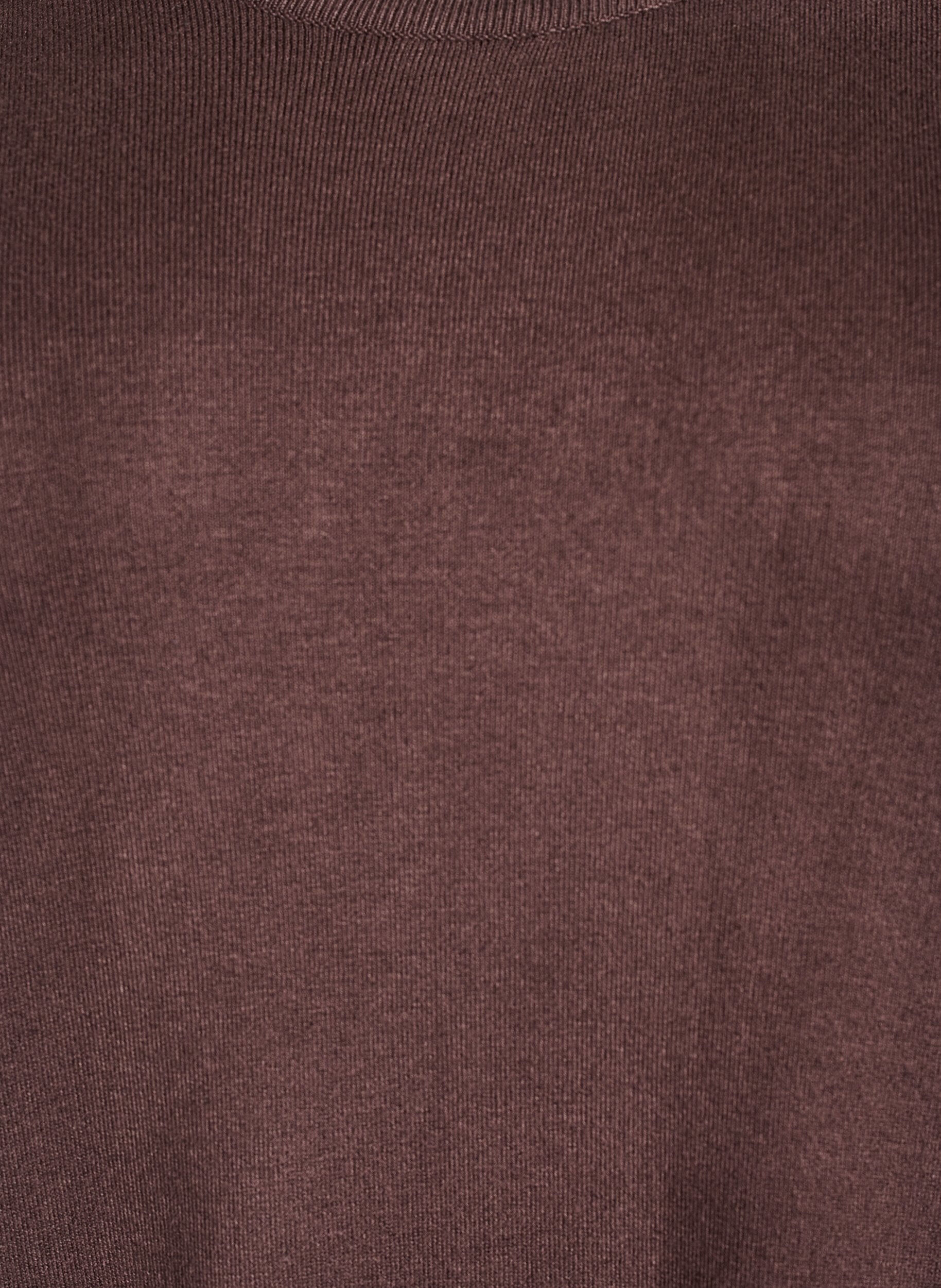 Zizzi Knielanges Strickkleid mit kurzen &Auml;rmeln., Braun, Packshot image number 2