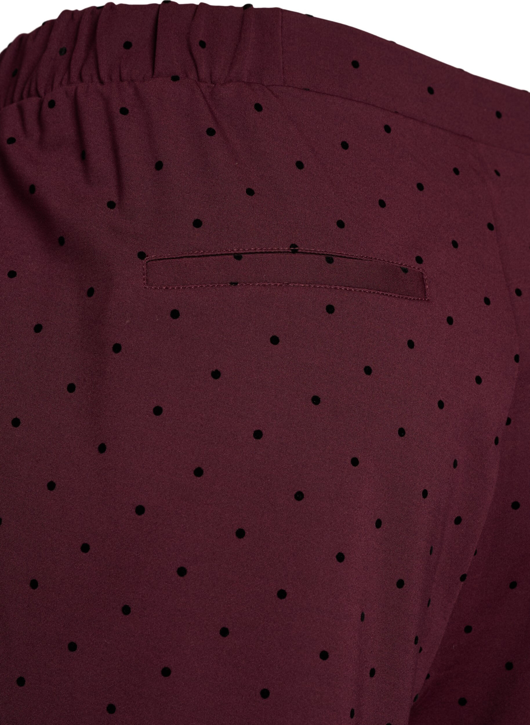ZizziGepunktete Hose mit hoher Taille und geraden Beinen, Rot, Packshot image number 3