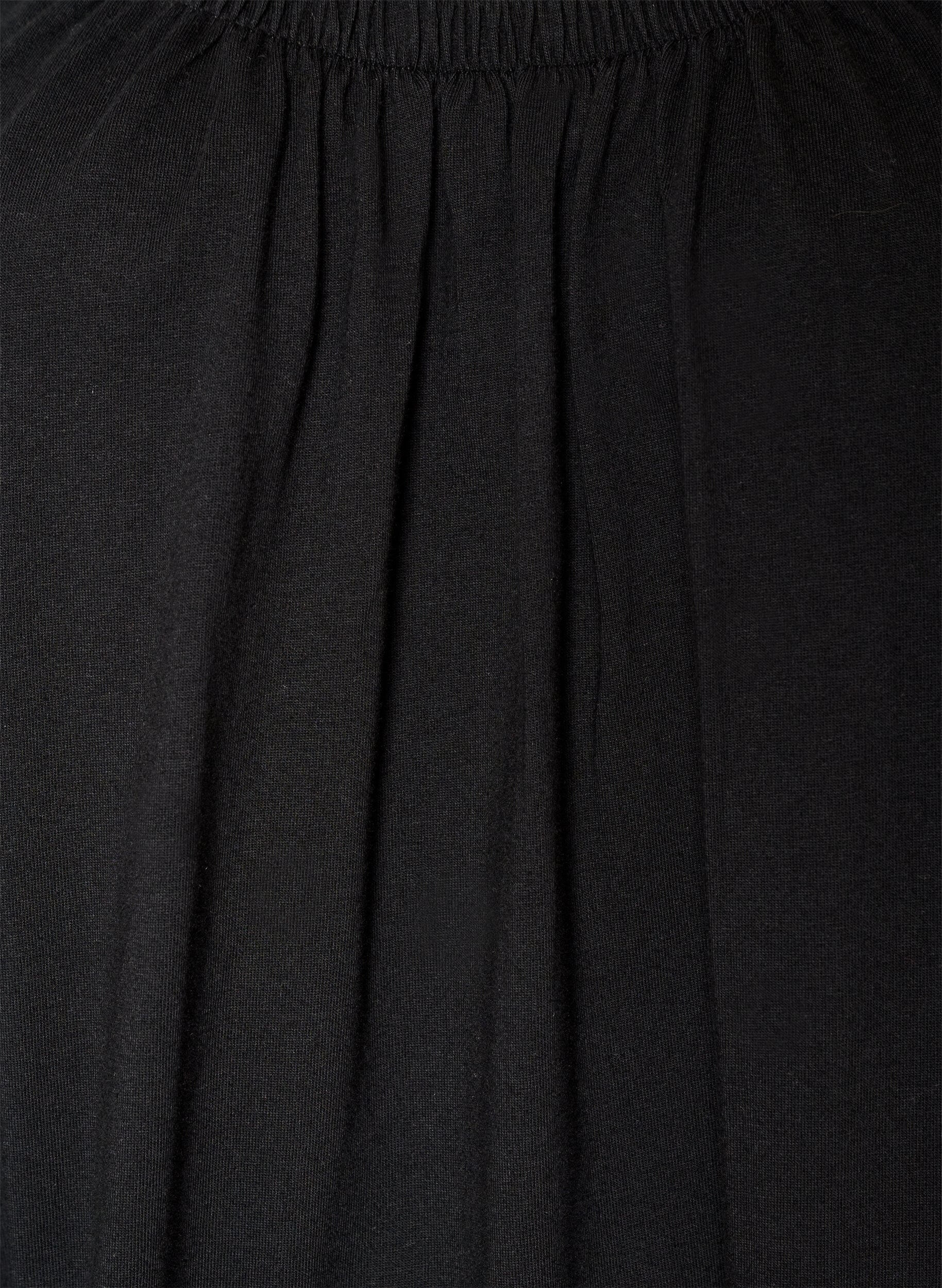 ZizziMidi-Tr&auml;gerkleid aus Bio-Baumwolle, Schwarz, Packshot image number 2