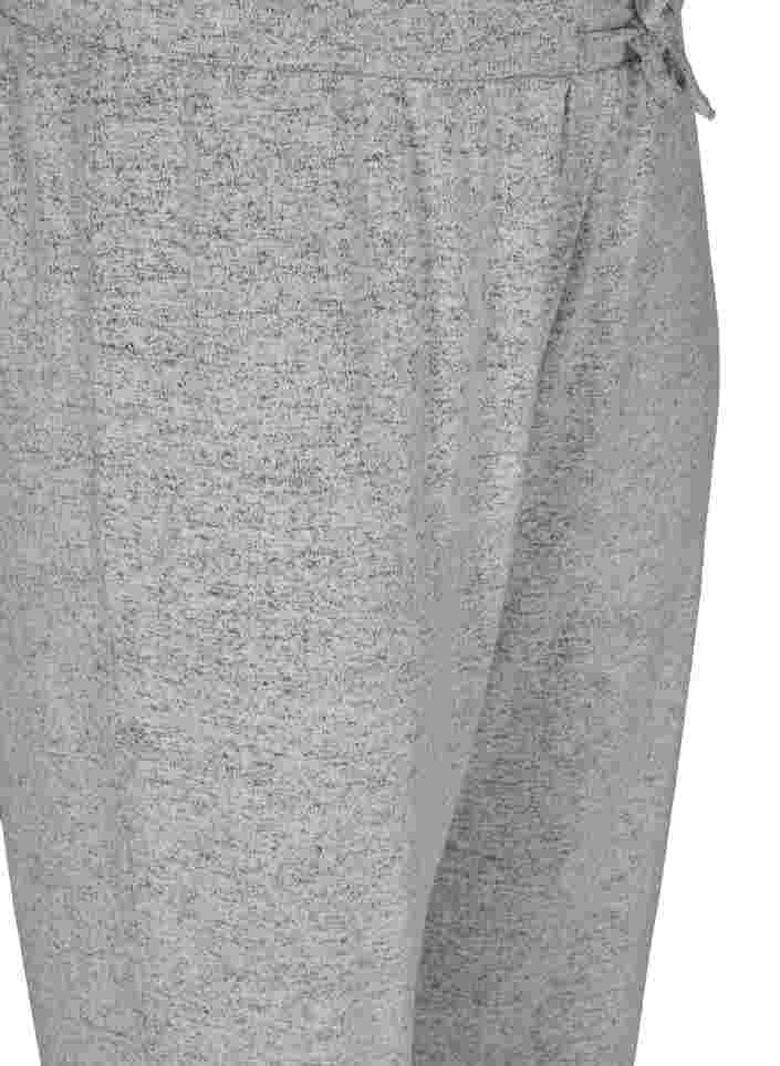 Lockere Hose aus Viskosemischung, Light Grey Mel, Packshot image number 2