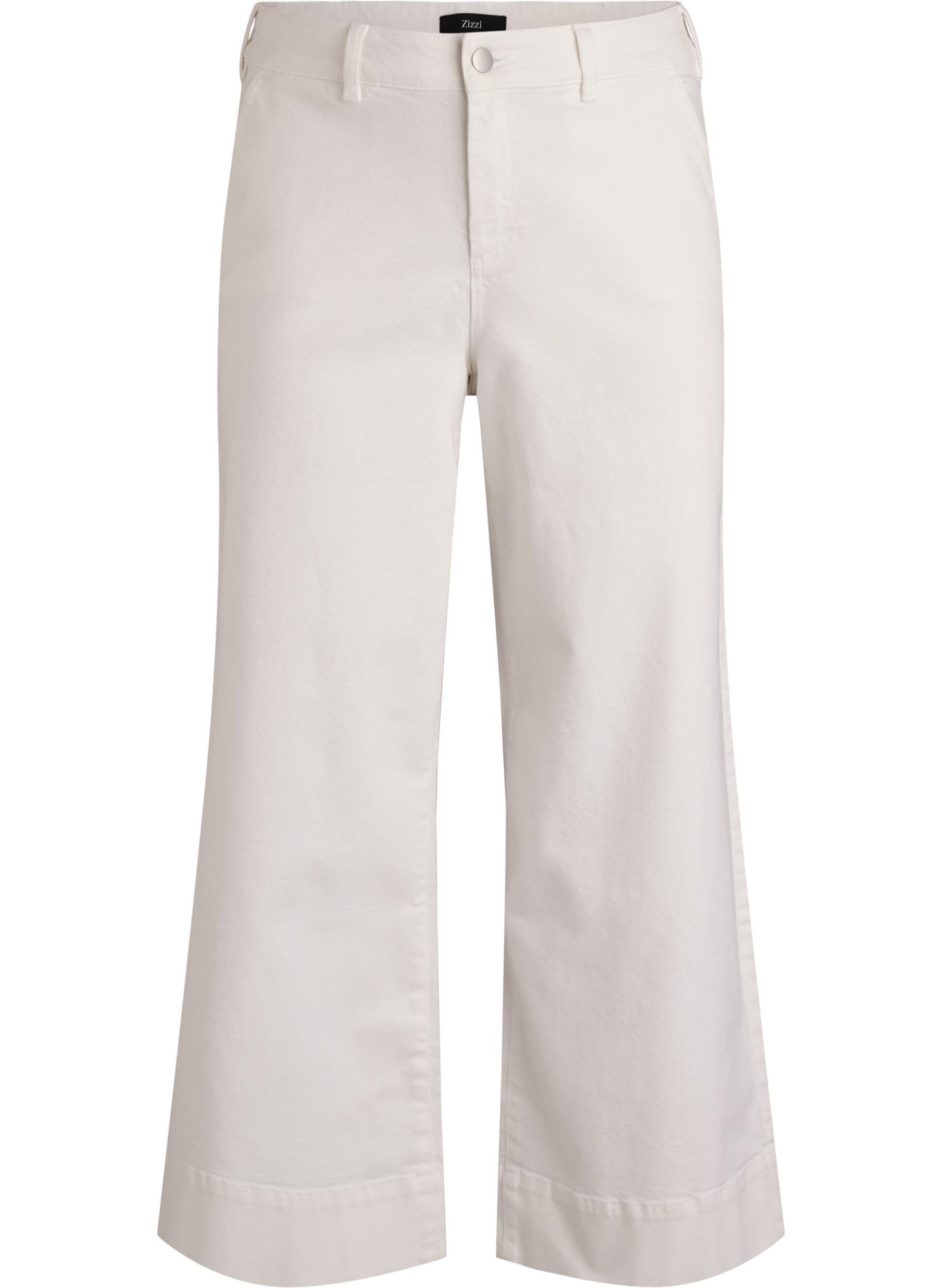 ZizziMyra Jeans mit hoher Taille und weiter Passform, Wei&szlig;, Packshot image number 0
