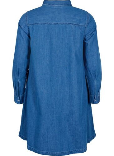 Jeanskleid mit Knöpfen, Blue denim, Packshot image number 1