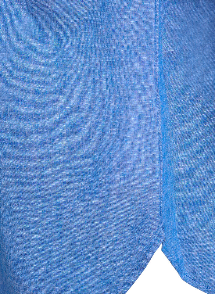 Bluse aus Leinen und Viskose mit 3/4-Ärmeln, Blau, Packshot image number 2