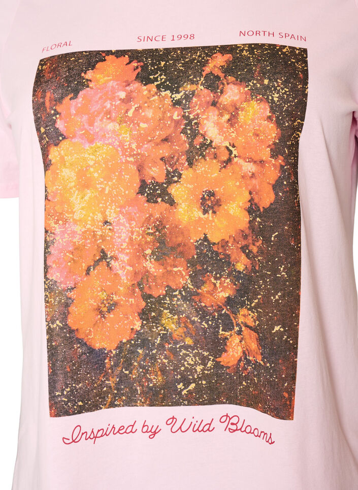 T-Shirt aus Baumwolle mit Frontprint, Rot, Packshot image number 2