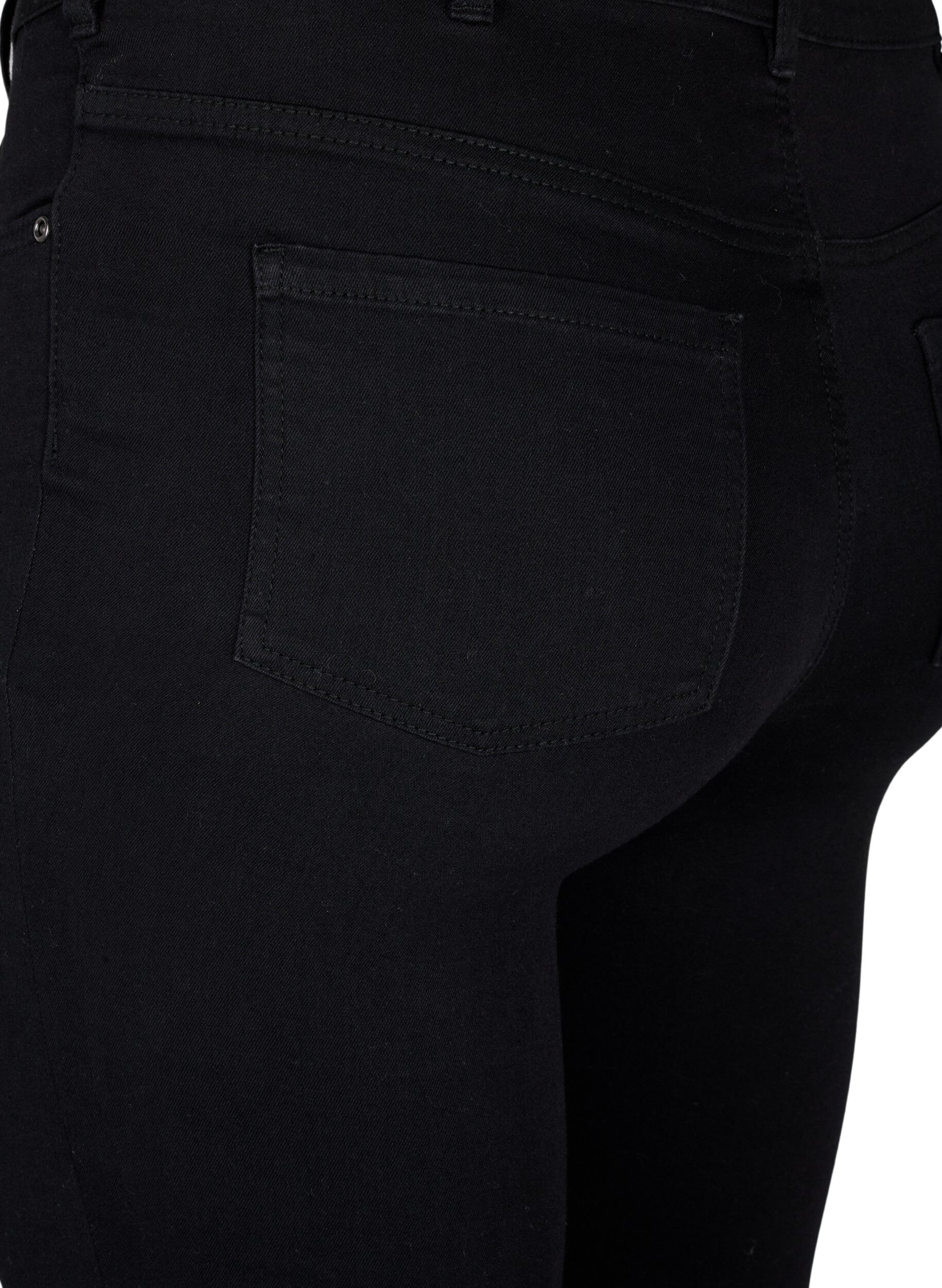 Zizzi Super Slim-Fit-Jeans mit hoher Taille, Black, Packshot image number 3
