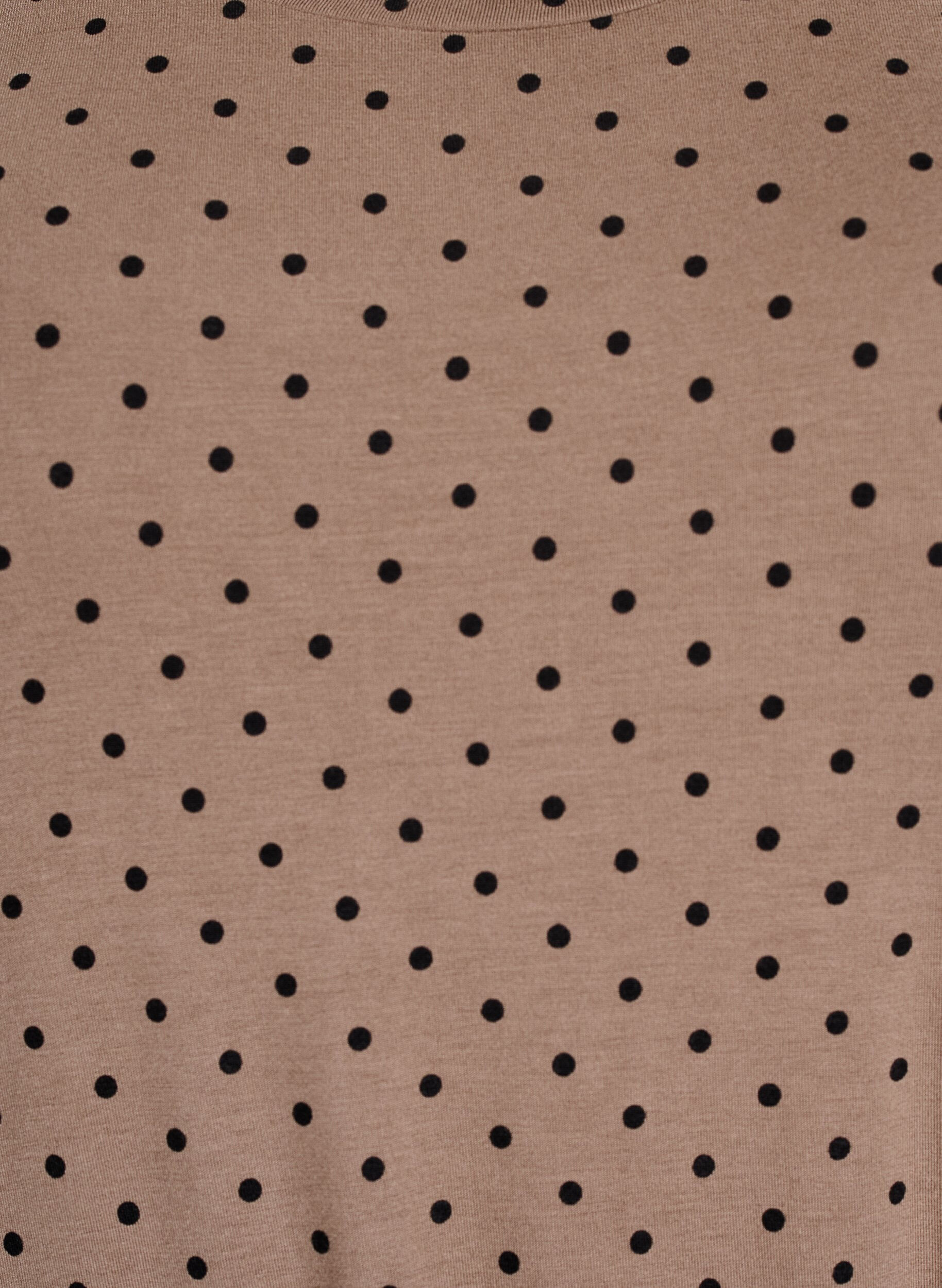 Zizzi Mittellanges Jerseykleid mit Bindeg&uuml;rtel an der Taille, Braun, Packshot image number 2