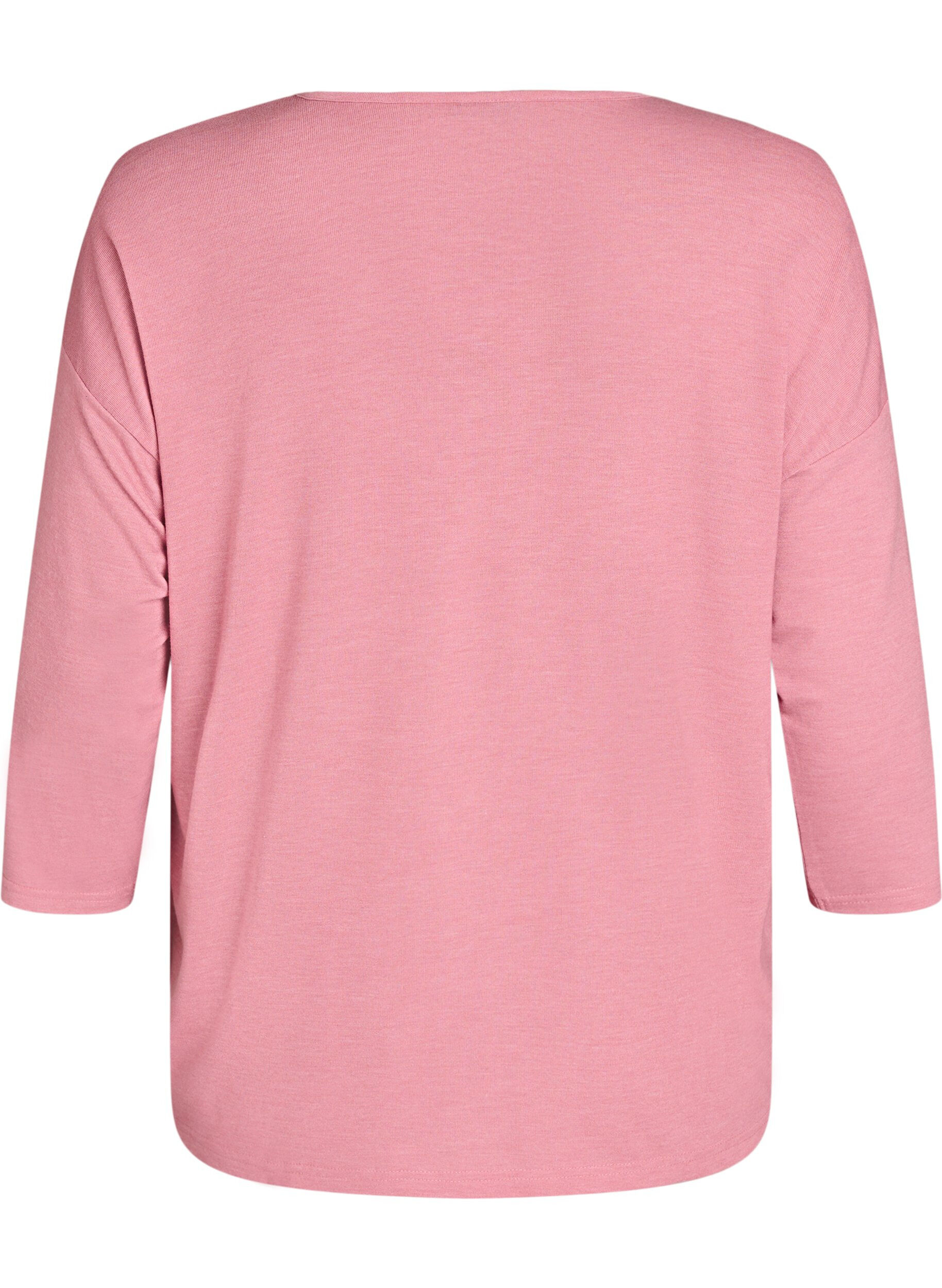 ZizziBluse aus Jersey mit 3/4-&Auml;rmeln, Rot, Packshot image number 1