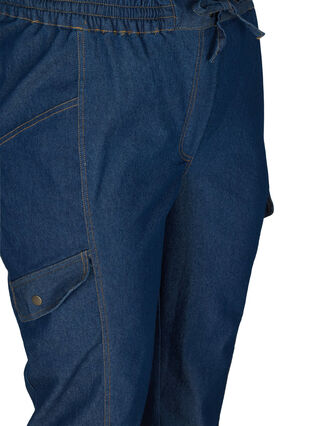 Lockere Jeans mit Tunnelzug, Medium Blue, Packshot image number 2