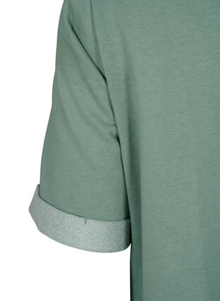 Kurzärmliges Sweatkleid mit Taschen, Chinois Green, Packshot image number 3