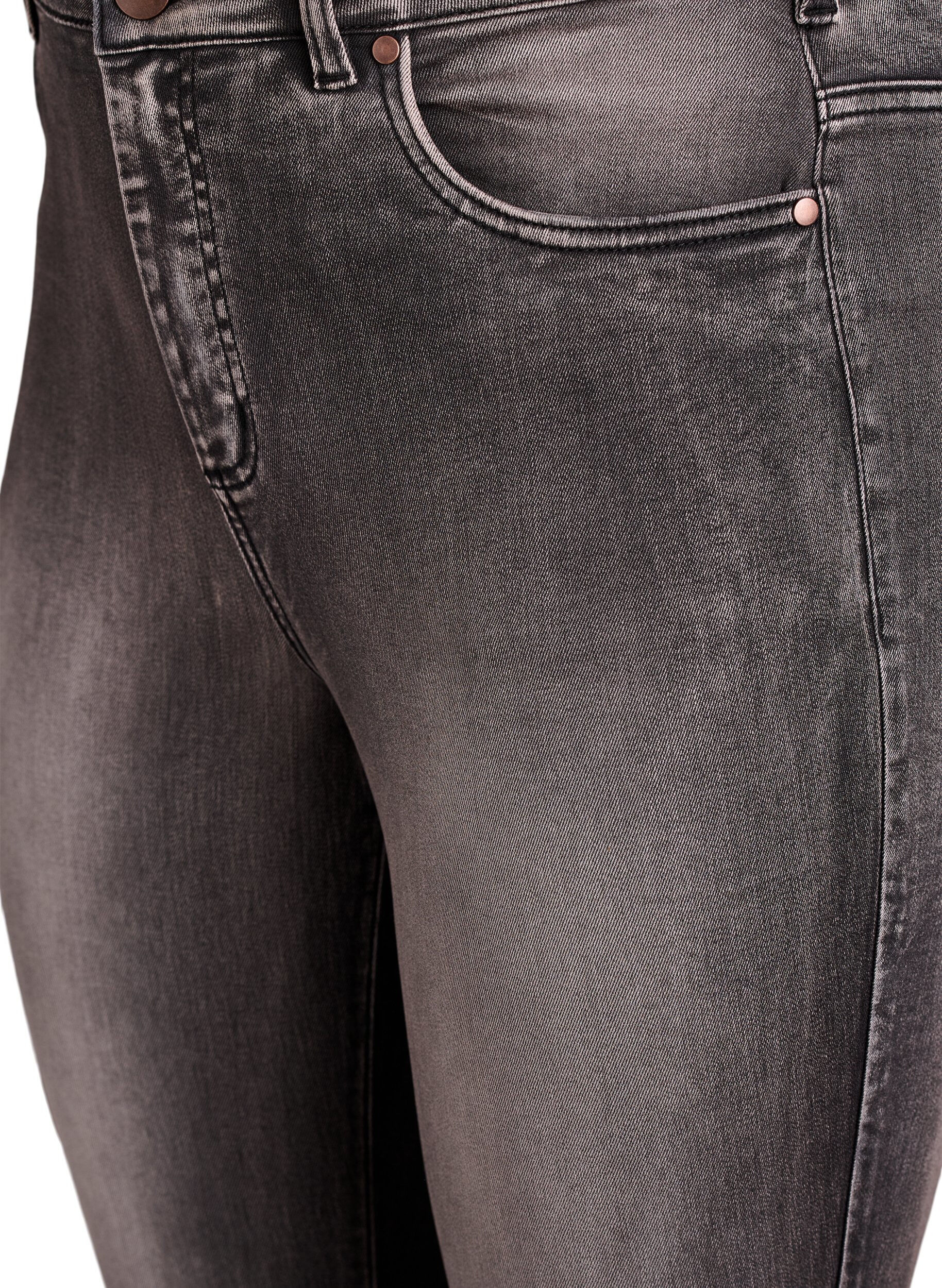 Zizzi Hoch taillierte super Slim Amy Jeans, Grau, Packshot image number 2