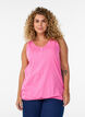 Tanktop aus Bio-Baumwolle mit V-Ausschnitt und Kn&ouml;pfen, Pink, Model image number 0
