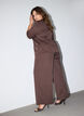 Nadelstreifenhose mit Strasssteinen und weitem Bein, Braun, Model image number 1