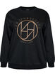 Sweatshirt mit gesticktem Text, Schwarz, Packshot image number 0