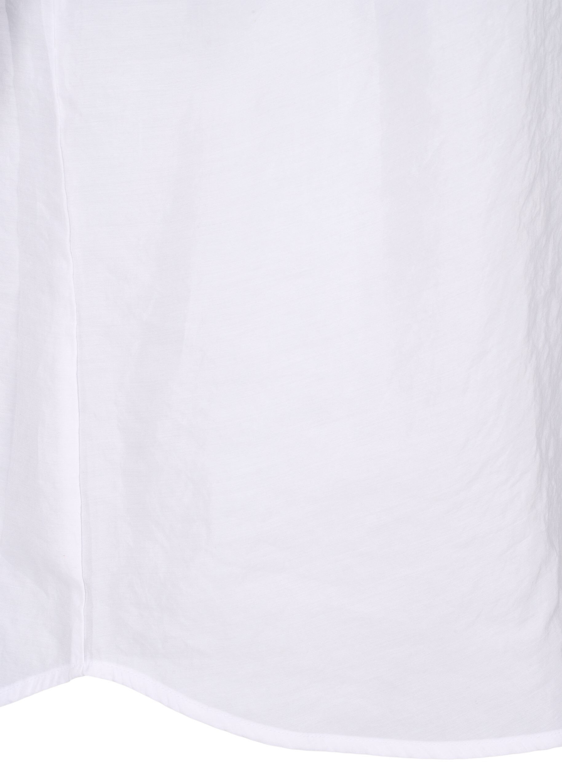 Zizzi Bluse aus TENCEL&trade;-Modal mit gestickten Details, Bright White, Packshot image number 4