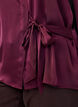 Bluse mit Satin-Optik und Wickeloptik, Rot, Model image number 3