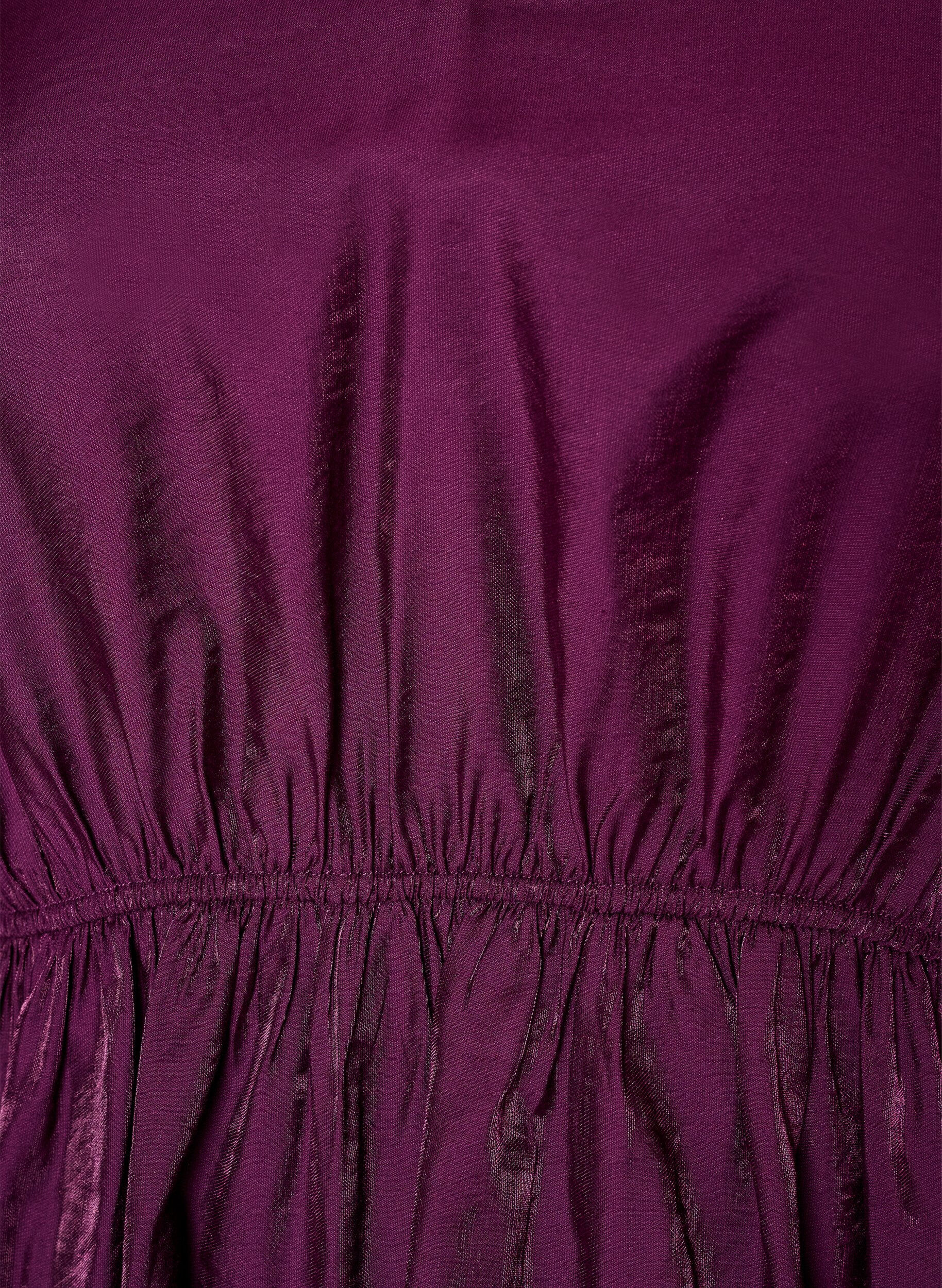 ZizziGl&auml;nzende Bluse aus Viskose mit Peplum-Effekt, Lila, Packshot image number 2