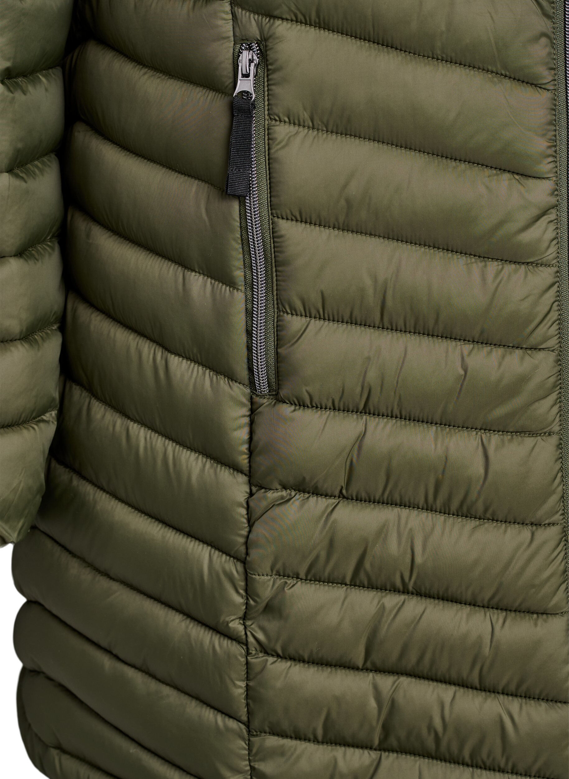 ZizziLeichte Jacke mit Taschen und abnehmbarer Kapuze, Gr&uuml;n, Packshot image number 3