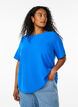 Kurzärmelige Bluse mit Rundhalsausschnitt, Blau, Model image number 0