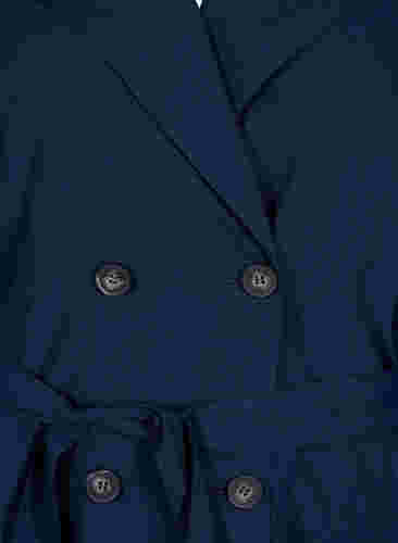 Trenchcoat mit Gürtel und Taschen, Navy Blazer, Packshot image number 2