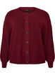 Rippenstrick Strickjacke mit Kn&ouml;pfen, Rot, Packshot image number 0