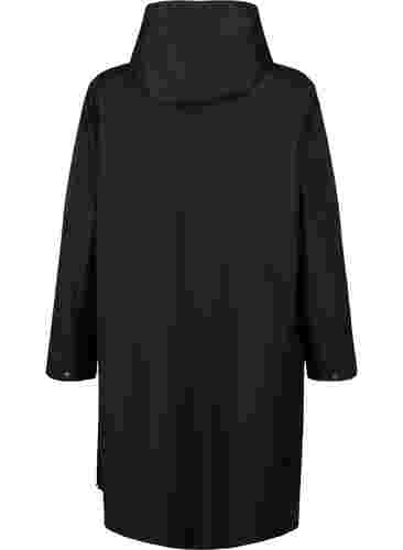 Regenmantel mit Taschen und Kapuze, Black, Packshot image number 1
