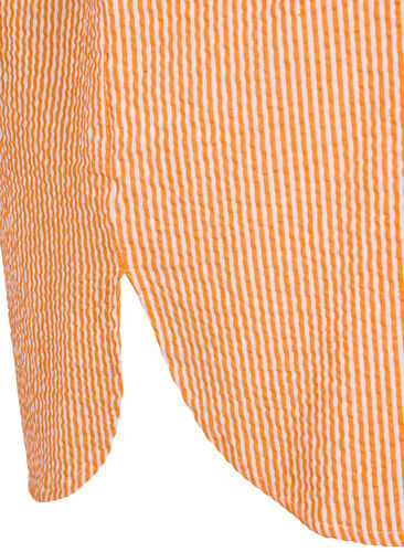 Gestreiftes Baumwollhemd mit 3/4 Ärmeln, Exuberance Stripe, Packshot image number 3