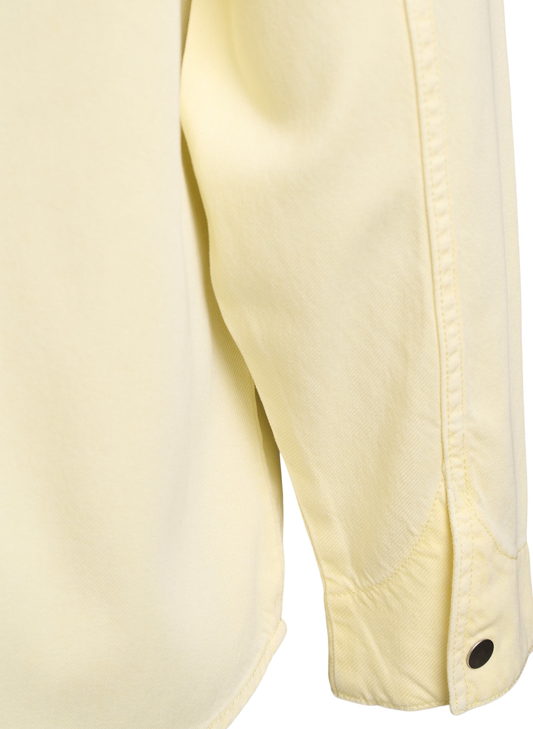 Zizzi Jeanshemd mit Brusttaschen, Gelb, Packshot image number 3